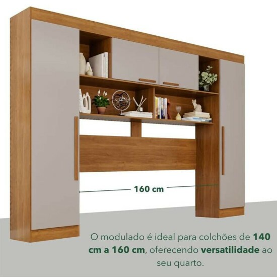 Modulado Apolo Premium Cinamomo/Off 4 Portas Larg. 2.40m - Sall�to