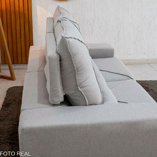 Sof� Retr�til Reclin�vel Tokio 2.00m Linho Cinza 31