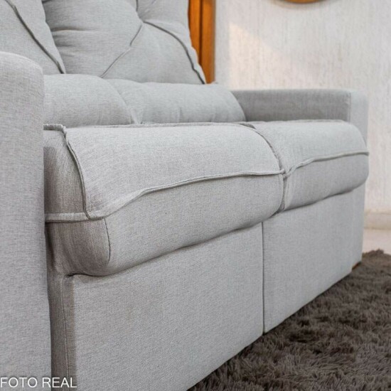 Sof� Retr�til Reclin�vel Tokio 2.00m Linho Cinza 31