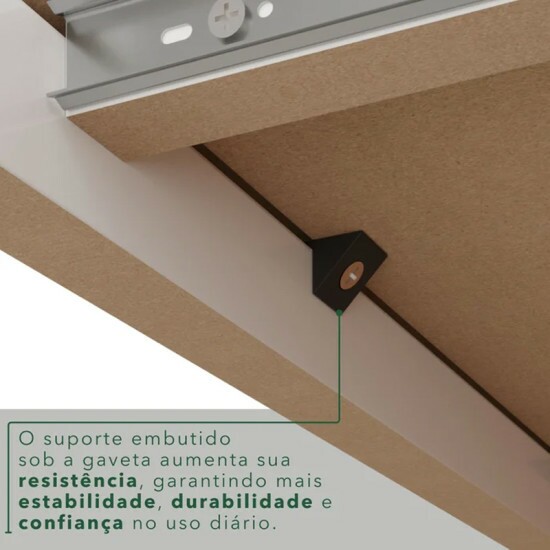 Arm�rio Cozinha New Top�zio Branco/Cinamomo 6 Portas 2 Gavetas Larg. 1.65m - Sall�to