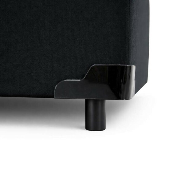 Colch�o Casal Airtech 150 Ortopillow Ortop�dico D45 Ortobom + Box Ba� Casal Prime Confort Sued Preto Blindado Issacar - 138x188x73 | Suporta at� 240kg