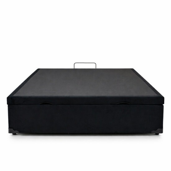 Colch�o Casal Classic Supreme Ortop�dico Lestespuma + Base Box Ba� Casal Prime Confort Sued Preto Blindado Issacar - 138x188x64 | Suporta at� 200kg