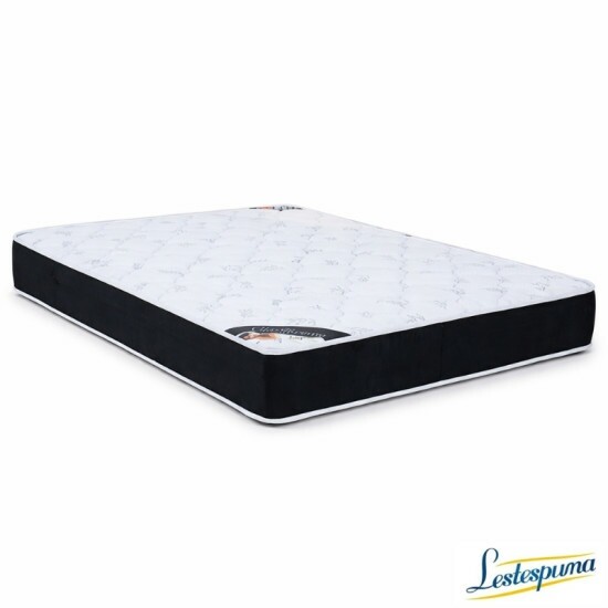 Colch�o Casal Classic Supreme Ortop�dico Lestespuma + Base Box Ba� Casal Prime Confort Sued Preto Blindado Issacar - 138x188x64 | Suporta at� 200kg