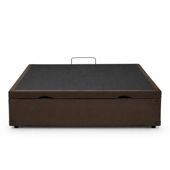 Colch�o Casal Star One Ortop�dico D-65 - Anjos + Base Box Ba� Casal Prime Confort Sued Marrom Blindado Issacar - 138x188x75 | Suporta at� 280kg