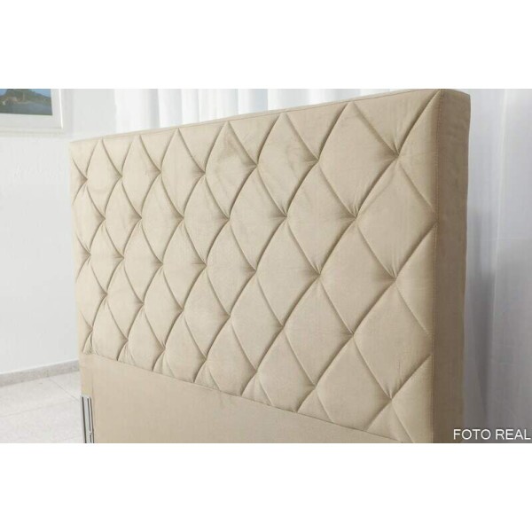 Cabeceira Casal Paris Sued Bege Larg. 1.40m