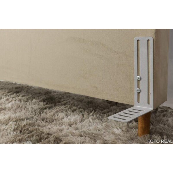 Cabeceira Casal Paris Sued Bege Larg. 1.40m
