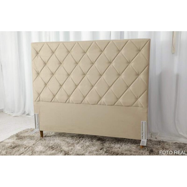 Cabeceira Casal Paris Sued Bege Larg. 1.40m