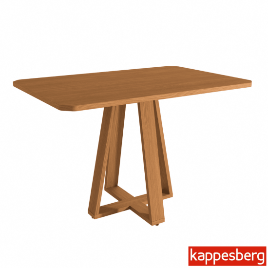 Mesa de Jantar BA65 Tampo MDF Madeirado 120X80 Canela - Kappesberg