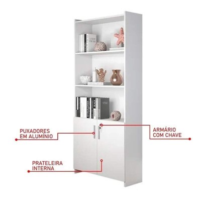 Multiuso Escrit�rio 2 Portas Branco Larg. 0.70m - Not�vel