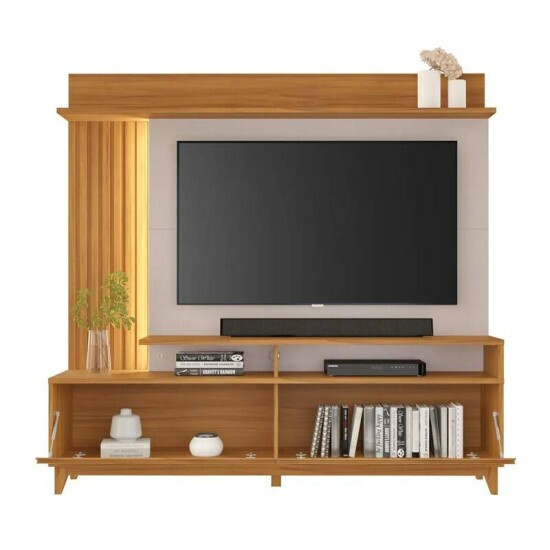 Home 1,83m NT 1400 Freij�/Off com Detalhe Ripado e LED para TV at� 60\\\" - Not�vel