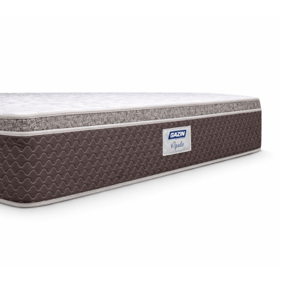 Colch�o Opala Queen Molas Ensacadas - Gazin + Box Queen Bipartida Sued Marrom - Ortobel - 158x198x69 | Suporta at� 240kg