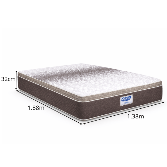 Colch�o Opala Casal 138x188x32 Molas Ensacadas - Gazin | Suporta at� 240kg