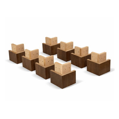 Kit 8 P�s Madeira Castanho - D doro