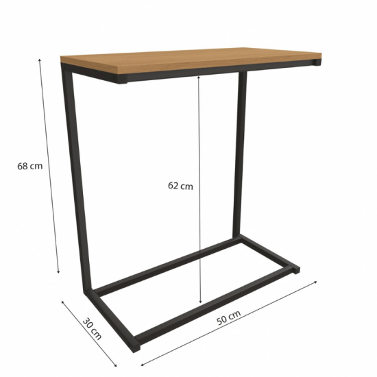 Mesa de Apoio Canela/Preto Fosco LI025 - Kappesberg