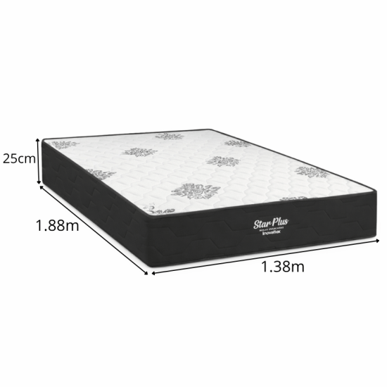 Colch�o Casal Star Plus 138x188x25 Molas Ensacadas Pocket - Inovaflex | Suporta at� 240kg