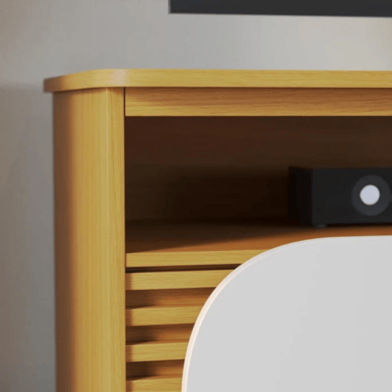 Rack Bancada Jurer� Larg. 1.80m Naturale/Off White Mate para TV at� 75\\\" - Colibri