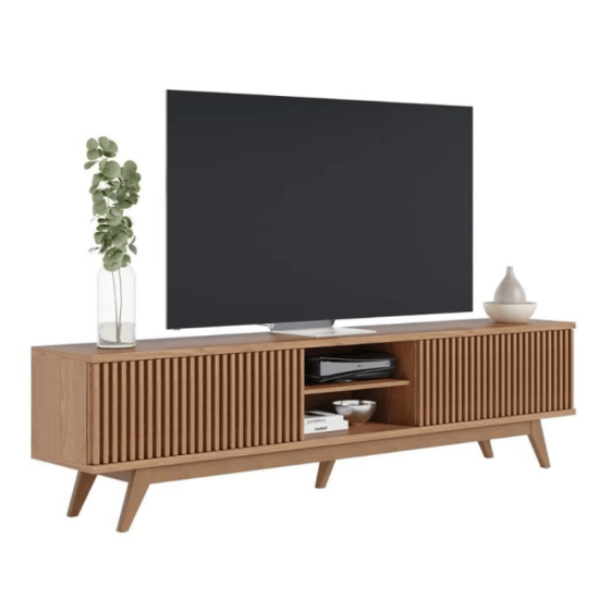 Rack Bancada Fortaleza C/Detalhe Ripado Larg. 2.18m Freij� Para TV\\\'s at� 75 Polegadas - Colibri