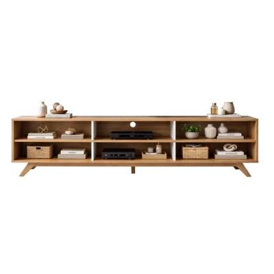 Home Theater Diplomata Cinamomo/Off White Larg. 2.00m para TV at� 60'' - Valdem�veis