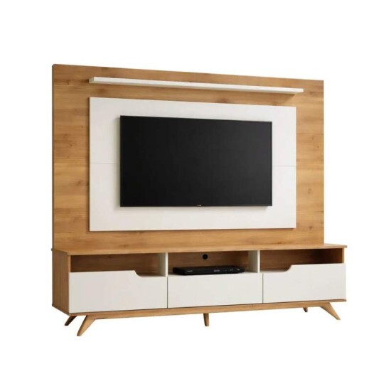 Home Theater Diplomata Cinamomo/Off White Larg. 2.00m para TV at� 60\\\'\\\' - Valdem�veis