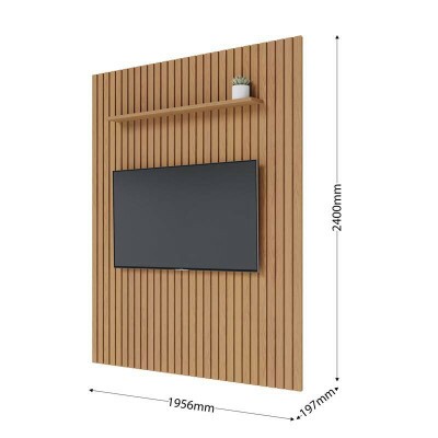 Painel Ripado Ni�gara Larg. 1.95m Freij� para TV's at� 82'' - Colibri