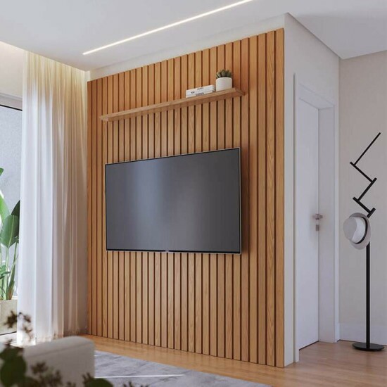 Painel Ripado Ni�gara Larg. 1.95m Freij� para TV\\\'s at� 82\\\'\\\' - Colibri