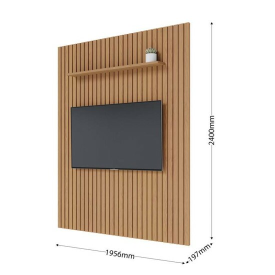 Painel Ripado Ni�gara Larg. 1.95m Freij� para TV\\\'s at� 82\\\'\\\' - Colibri
