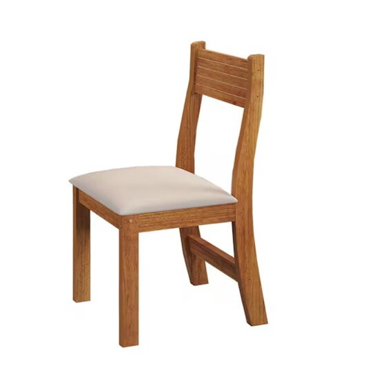 Mesa de Jantar Perla Mel 110�75 com 4 Cadeiras Brisa Veludo Assento Marfim - Viero