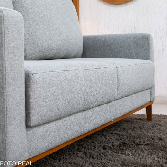 Sof� 3 lugares Fel�cia 1.82m Linho Cinza