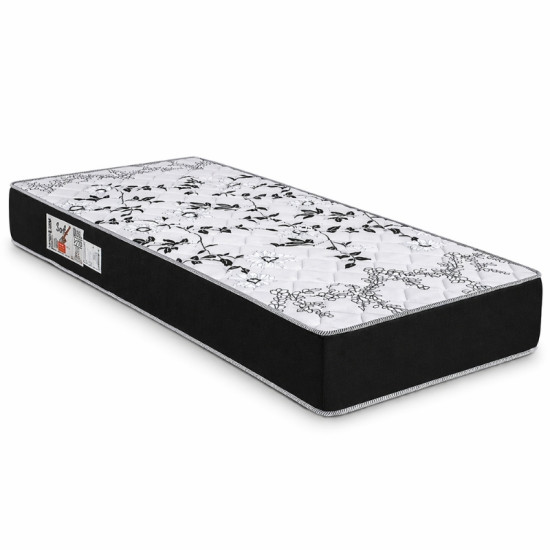 Colch�o Solteiro Sant� Alt 20 D33 + Box Solteiro Sued Preto 80x200x57 N. Sonho | Suporta at� 130kg - Medida Especial para pessoas altas