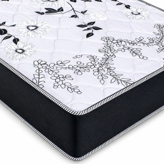 Colch�o Solteiro Sant� Alt 20 D33 + Box Solteiro Sued Preto 80x200x57 N. Sonho | Suporta at� 130kg - Medida Especial para pessoas altas