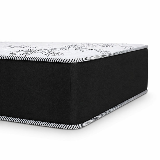Colch�o Solteiro Sant� Alt 20 D33 + Box Solteiro Sued Preto 80x200x57 N. Sonho | Suporta at� 130kg - Medida Especial para pessoas altas
