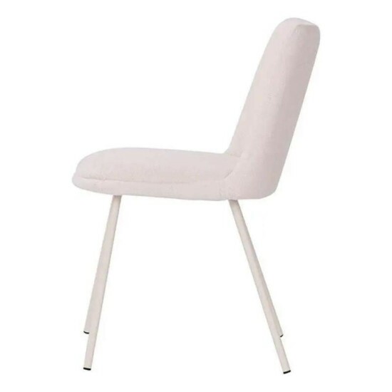 Cadeira Selene Off White Base Areia Tecido Boucl� - Rivati