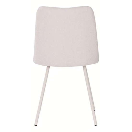 Cadeira Selene Off White Base Areia Tecido Boucl� - Rivati