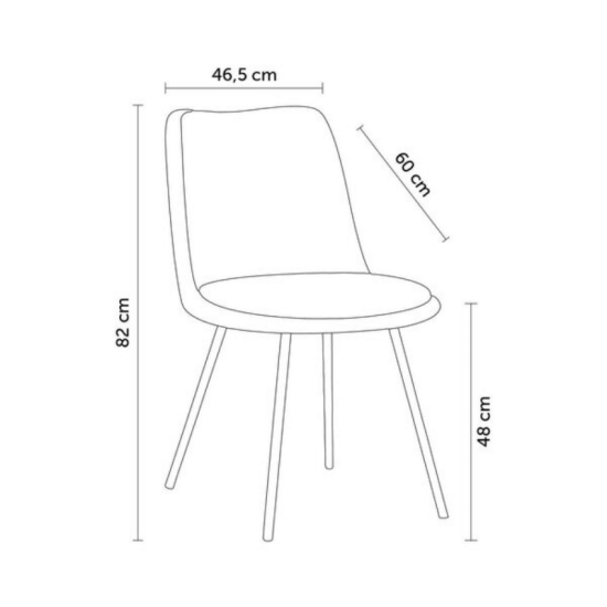 Cadeira Selene Off White Base Areia Tecido Boucl� - Rivati