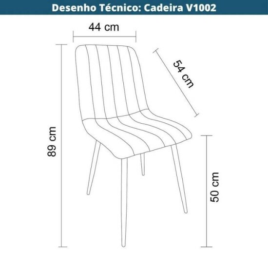 Cadeira Viera V1002 Linho Cinza - Rivati