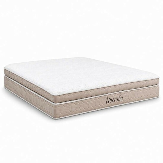 Colch�o Queen Uberaba Espuma Viscoel�stica ColchoMinas + Base Box Queen Bipartido Universal Marrom Bordado - Gazin 158x198x70 | Suporta at� 300kg