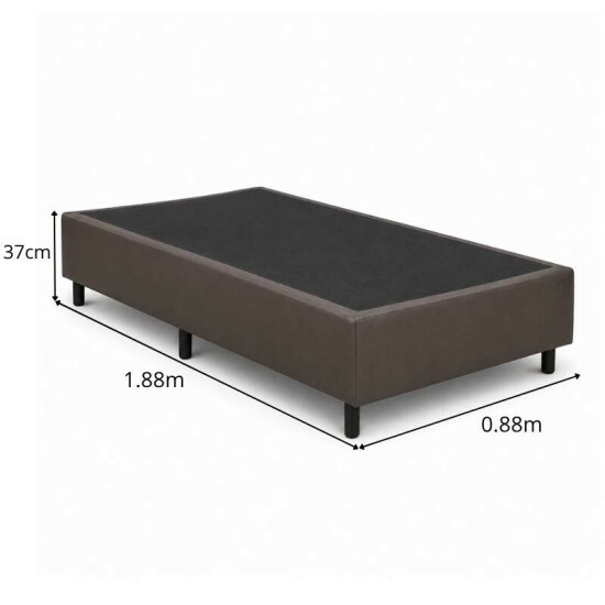 Colch�o Solteiro Confort Premium Ortop�dico D28 - Inovaflex + Box Solteiro Korino Marrom - Ortobel 88x188x55 | Suporta at� 120kg