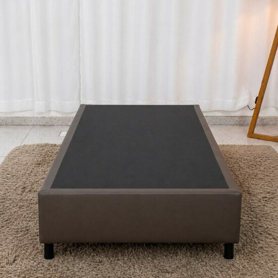 Colch�o Solteiro Confort Premium Ortop�dico D28 - Inovaflex + Box Solteiro Korino Marrom - Ortobel 88x188x55 | Suporta at� 120kg