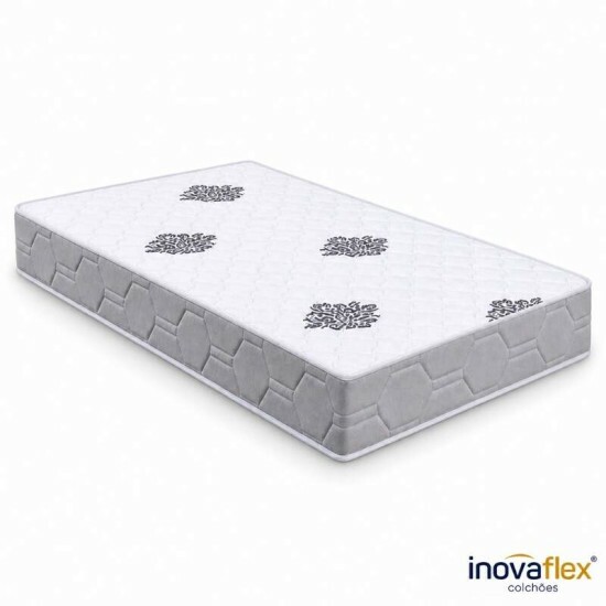 Colch�o Solteiro Confort Premium Ortop�dico D28 - Inovaflex + Box Solteiro Korino Marrom - Ortobel 88x188x55 | Suporta at� 120kg
