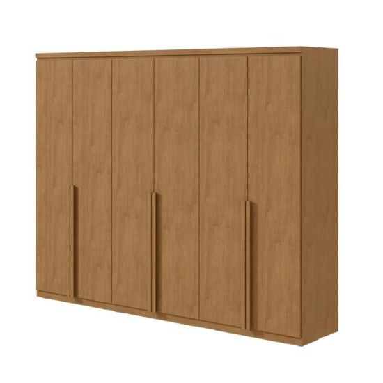 Guarda-roupa Casal 2,30m Alonzo Am�ndoa 6 Portas 4 Gavetas 100% MDF - Lopas