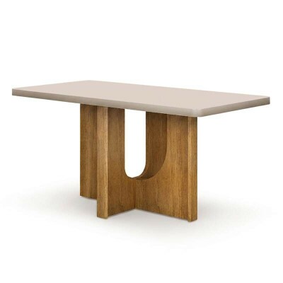 Mesa Dora 120x80 Tampo de Vidro Off Base MDF Cinamomo - Valdem�veis