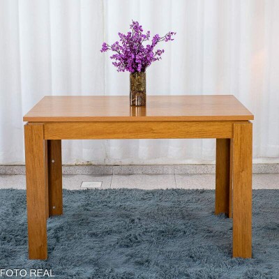 Mesa Athenas 120x80 Am�ndoa Clean Tampo Maci�o - M�veis Lopas