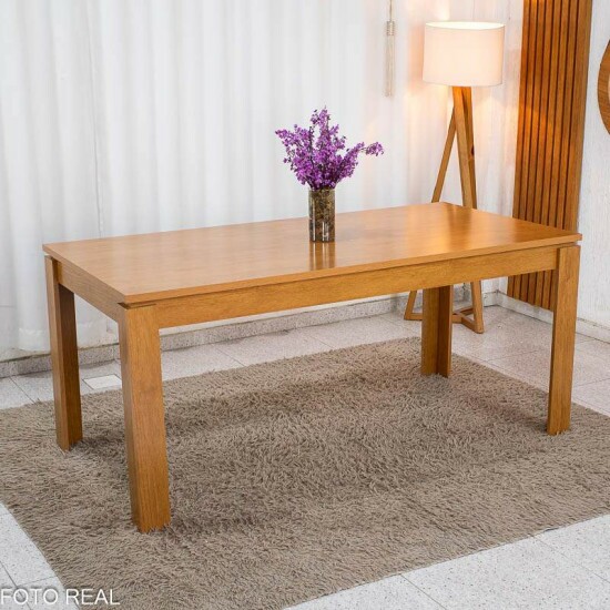 Mesa Athenas 180x90 Am�ndoa Tampo Maci�o - M�veis Lopas