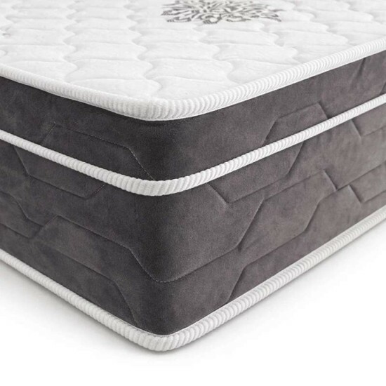 Colch�o Casal Essential Molas Ensacadas Pocket - Inovaflex + Box Ba� Casal Prime Confort Linh�o Petr�leo Blindado - Issacar 138x188x75 | Suporta at� 250kg