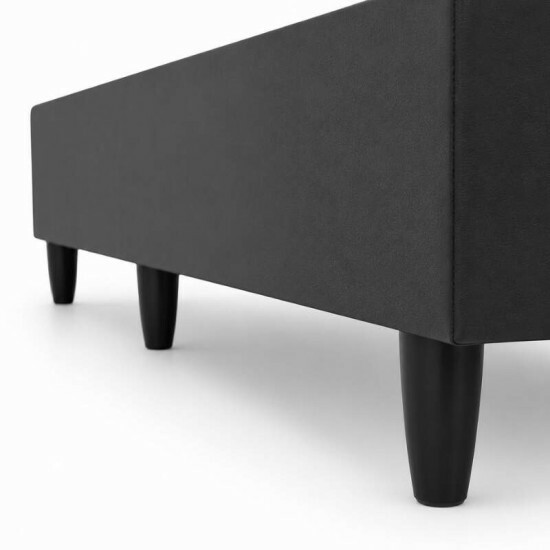 Box Solteiro Korino Preto 88x188x37 - Ortobel