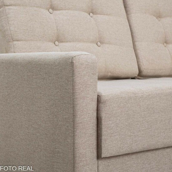 Sof� 3 lugares Living �ustria Linho Bege A57 Larg. 1.70m