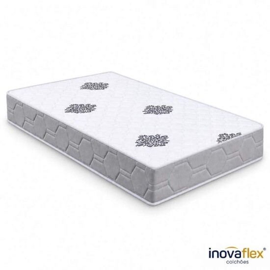 Colch�o Solteiro Confort Premium Ortop�dico Inovaflex + Box Solteiro Sued Preto Ortobel - 88x188x55 | Suporta at� 120kg