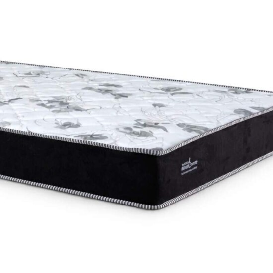 Colch�o Solt. Sant� Alt 14 Espuma D33 + Box Solt. Sued Preto Ortobel - 88x188x51 | Suporta at� 120kg