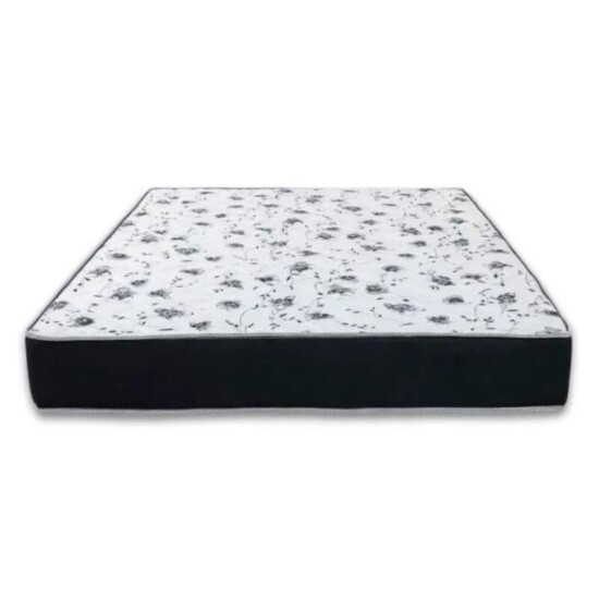 Colch�o Queen Sant� 100% Espuma D33 Nosso Sonho + Box Queen Sued Preto Ortobel - 158x198x57 | Suporta at� 250kg