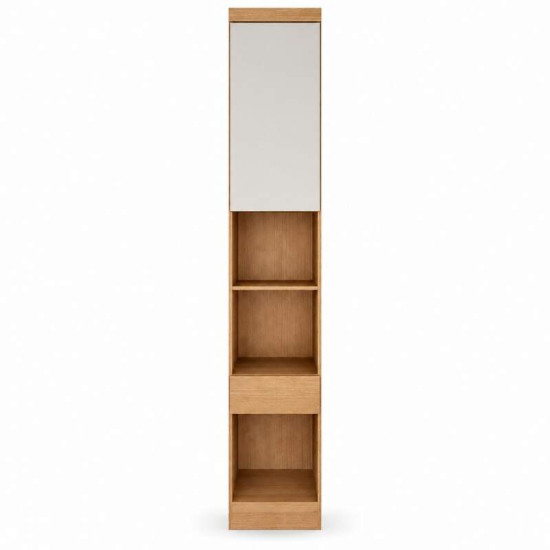 Modulado Cumaru/Fendi Fosco 1 Guarda-Roupa Rizon New 4 Pts + 2 Criado Rizon + 1 Canto Obl�quo Rizon C/Porta de Vidro + 1 A�reo 3 portas Rizon - Novo Horizonte